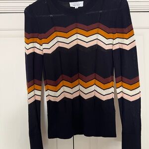 & Other Stories Black and Brown Crew Neck Sweater